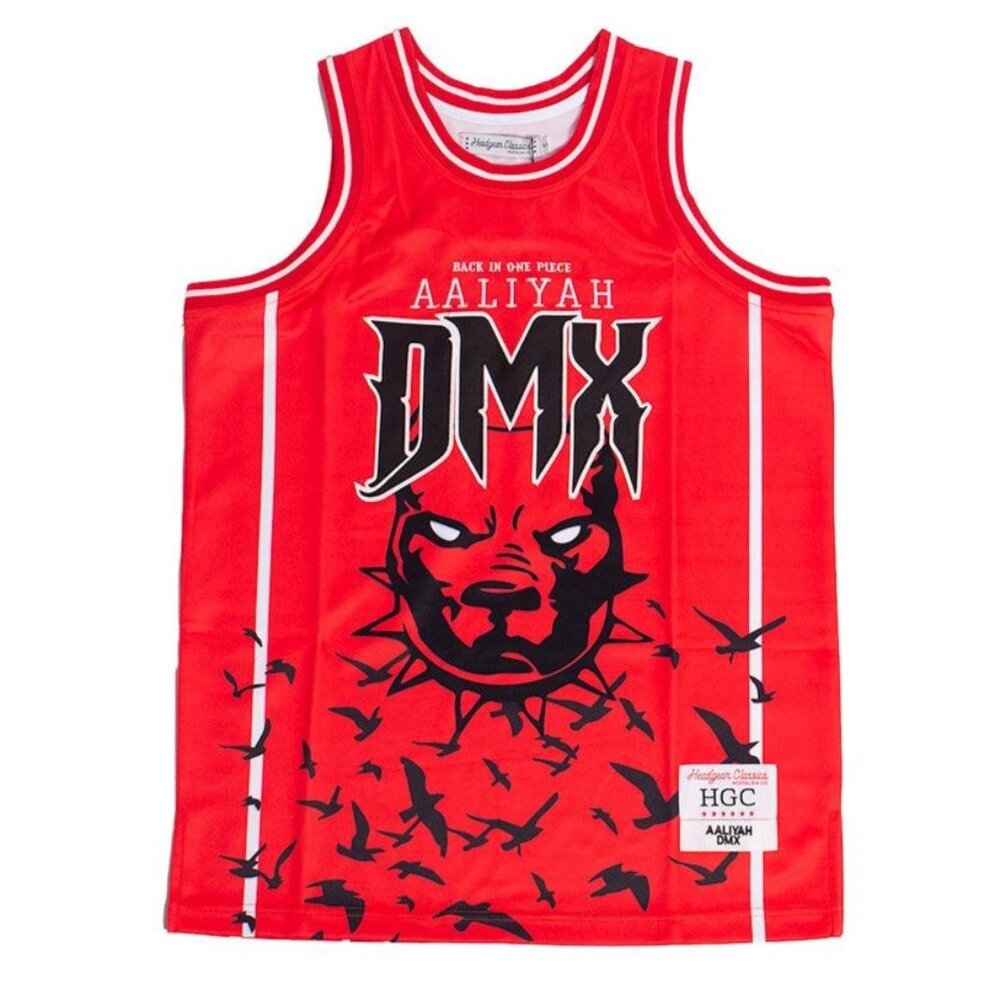 New! HEADGEAR AALIYAH X DMX BASKETBALL MEN JERSEY RED | SIZE: SMALL | MSRP: $120